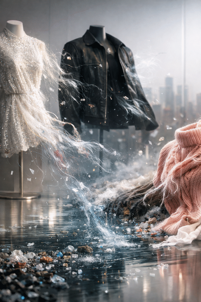 synthetic fibers as fashion pollution