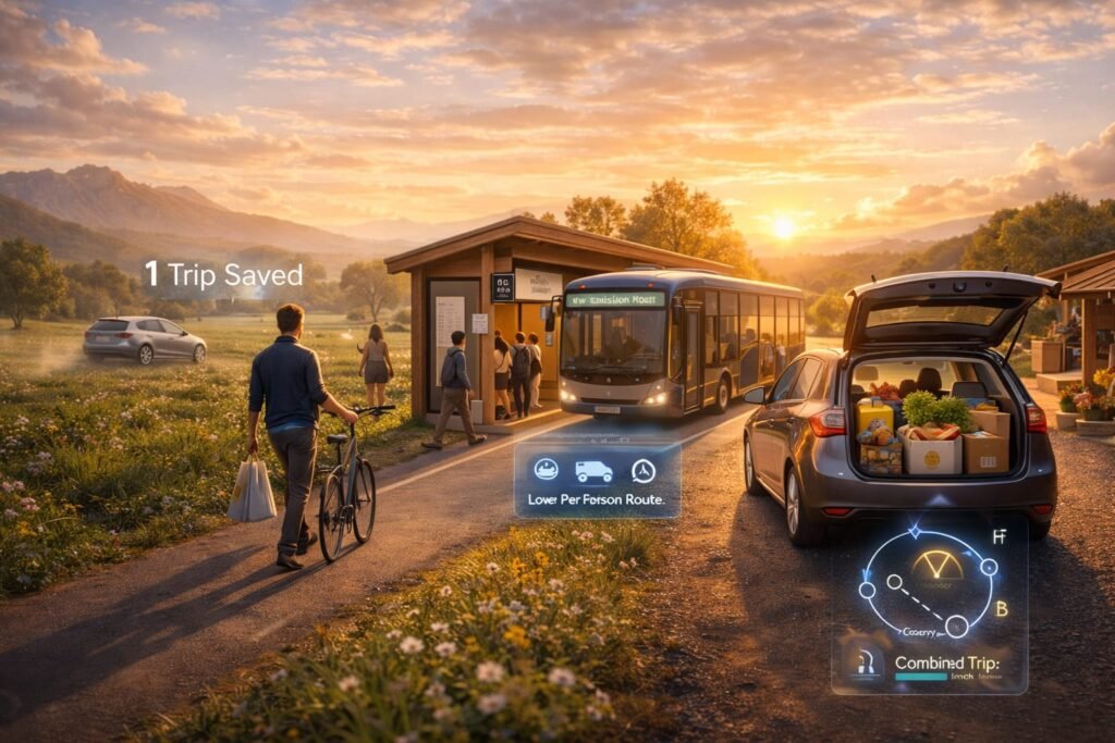 Micro Sustainability Habits to Reduce Carbon Footprint travel and transport