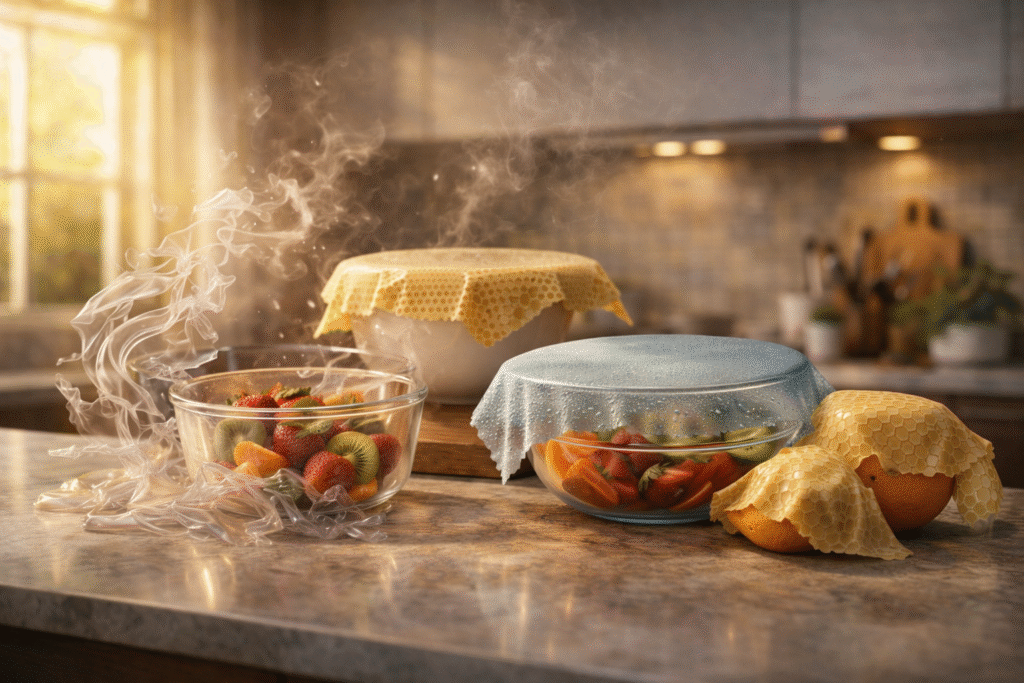 beeswax wraps & silicone covers