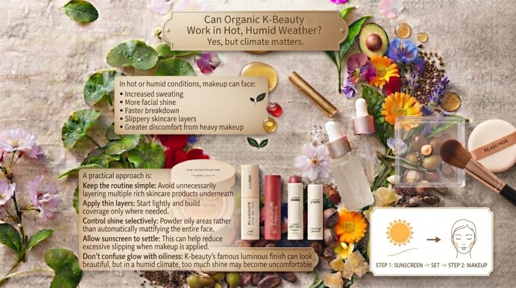 k beauty in hot, humid weathers