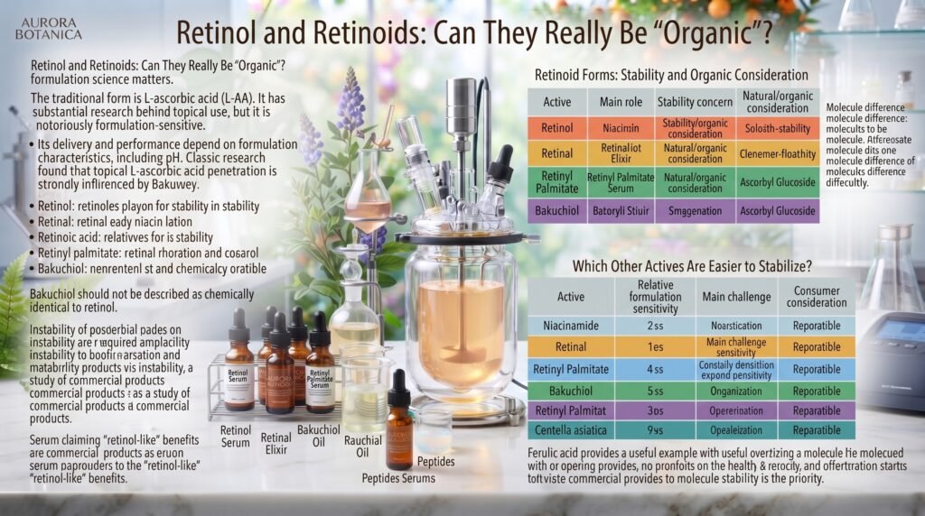 Organic Serums Decoded: Which Natural Actives Are Actually Stable? retinols and retinoids